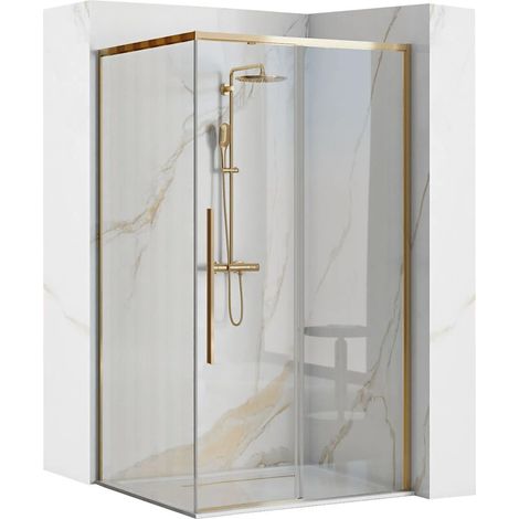CABINE DE DOUCHE SOLAR GOLD 90X90 + RECEVEUR SAVOY BLANC (1/5)