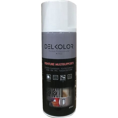 Delkolor Peinture en Aérosol - Couleurs RAL - 400ml Couleur: RAL 9003 BLANC DE SECURITE