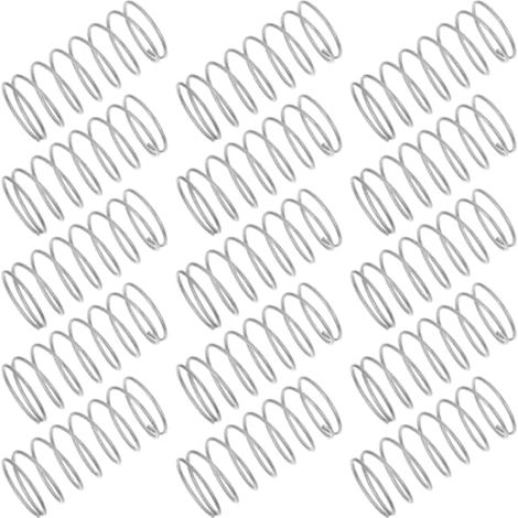 20 Pièces Ressort de Compression Inox pour Bouton Poussoir Chasse Eau Wc Lot pour Réparation Citerne Toilette Double ou Simple Chasse et Silencieux (1/5)
