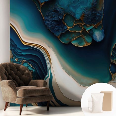 Carta Da Parati - Murale Alla Moda Decorazione - Camera Da Letto - Con Colla Gratuita Astrazione colorata 250x250 cm (1/5)