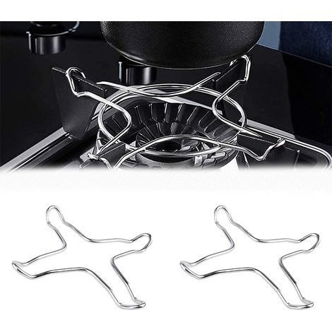 Support Gaziniere Gaz 2 Pièces, Universel Support pour Cuisinière, Cuisinière à Gaz de Support, Réducteurs de Gaz Support Wok, Casserole Support de Poêle à Gaz, pour Cafetière Cuisinière à Gaz (1/5)