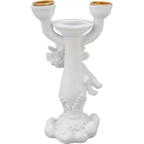 Bougeoir ange en résine, figurine de chérubin mignonne, bougeoir pour jardin, anniversaire, baby shower, centre de table, restaurant (1/5)