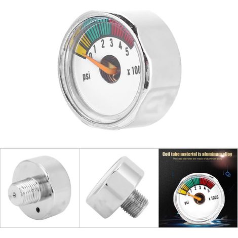 Mini 1/8NPT Hochdruck-Manometer 5000psi für PCP-Paintballgewehre (1/5)