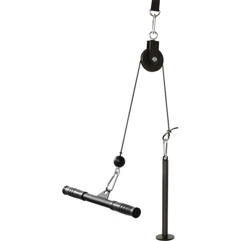 Trintion Fitness Latzug Gym Kabelzug Unterarmtrainer Pull Down und Lift Pulley Machine Attachment für Ganzkörpertraining Krafttrainingsgerät für Arme Rücken Schultern (Gerade Stange)