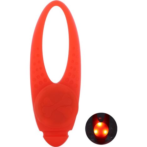Lampe suspendue pour collier de chien, étanche, sécurité LED avec clips en acier inoxydable, rouge (1/5)