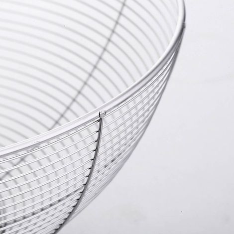 Corbeille à Fruits Métal Stockage Multi-fonction Décorative 20cm Drainage Frais (1/5)