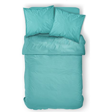 Housse de couette coton 57 fils 260x240 TODAY Diabolo Menthe (1/2)
