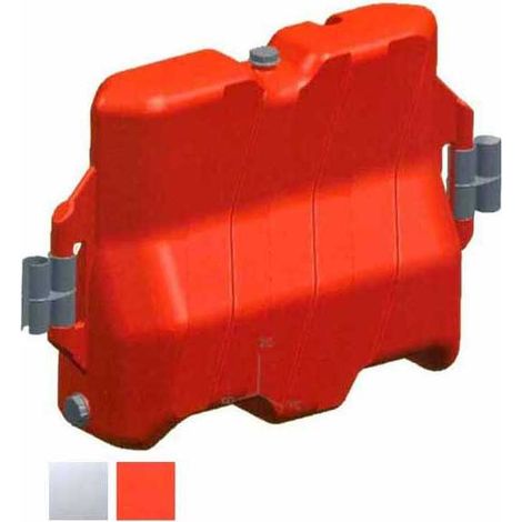 Enne Plastica Barriera Protettiva in HDPE Zavorrabile con Acqua 113x40 h.75 cm colore Rosso