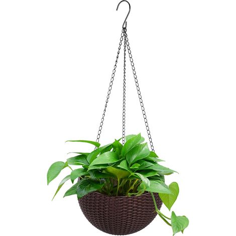 Nazalus-Sale Hänge-Blumentöpfe, Hänge-Pflanzkorb, für drinnen und draußen, Hänge-Pflanzgefäß für Pflanzen, Blumen, Kräuter im Freien (1/5)