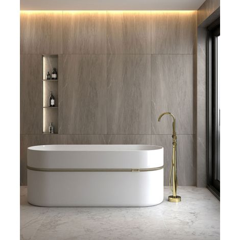 Robinet mitigeur bain-douche sur pied Doré - Corbeau (1/5)