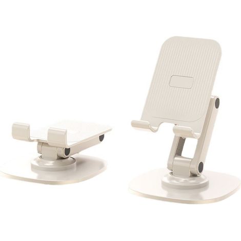 Support téléphone de bureau rotatif réglable pliable portable blanc pour maison voyage (1/5)