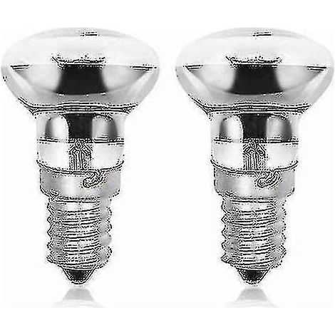 Bulbi per lampada lava R39 E14, 40 W, culot Edison, riflettore, modello piccolo, bianco caldo 2800 K, dimmerabile, confezione da 2 pezzi. (1/5)