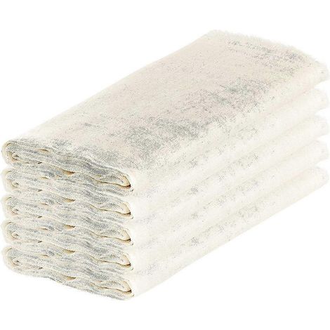 Mulltücher zum Kochen, 5er-Pack (50 x 50 cm), ungebleicht, aus Baumwolle, wiederverwendbar und waschbar, Käsetuch