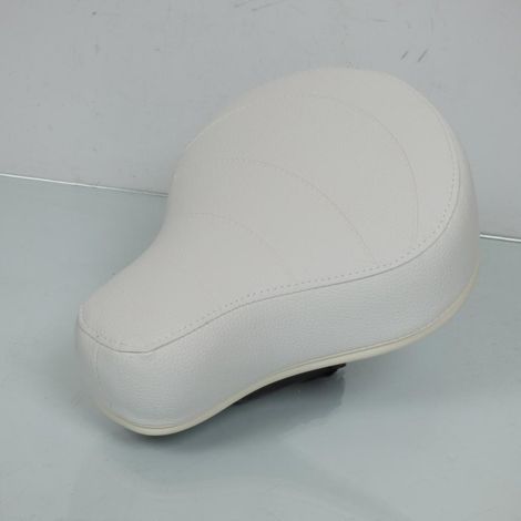 Selle confort pouff blanche pilote pour mobylette MBK 51 (1/4)