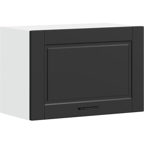 Mueble de pared de cocina Porto de 60 x 31 x 40 cm gran capacidad de almacenamiento mueble de diseño para montaje en pared en madera de ingeniería negra 020050383 (1/5)