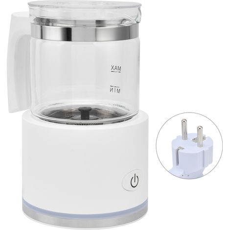 Mousseur à Lait Automatique Type Séparé, Surface Anti-Adhésive pour Café Chaud ou Froid, Usage Maison ou Café, Prise UE 220-240V, Blanc (1/5)