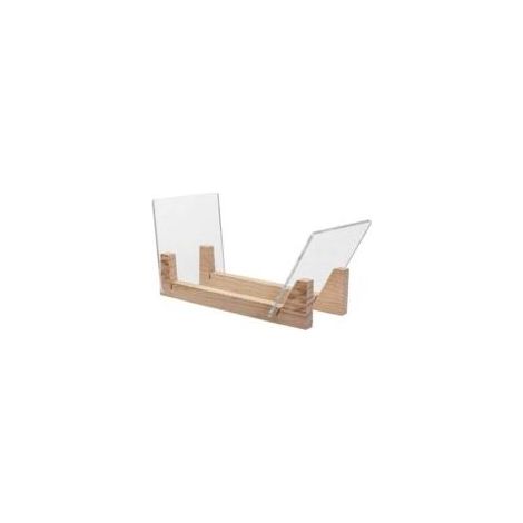Support de rangement pour disques en vinyle – Empile jusqu'à 50 albums, disques vinyles de 7 ou 12 pouces – Organiseur en bois massif avec extrémités en acrylique transparent – Affichez les singles da (1/5)