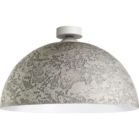 LUMICOM VENICE Plafoniera, 1xE27, max 42W, metallo, cemento/bianco, D.60cm (1/4)
