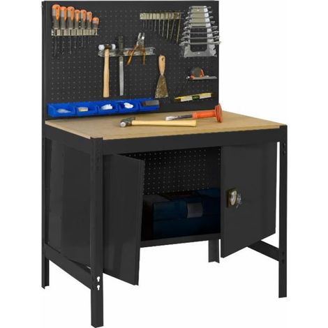 Mesa de Trabajo SIMONWORK BT 2 cabinet 900 antracita/madera