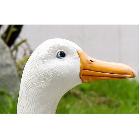 Décoration extérieure en résine représentant un canard artificiel, pour jardin, piscine ou aménagement paysager aquatique. (1/5)