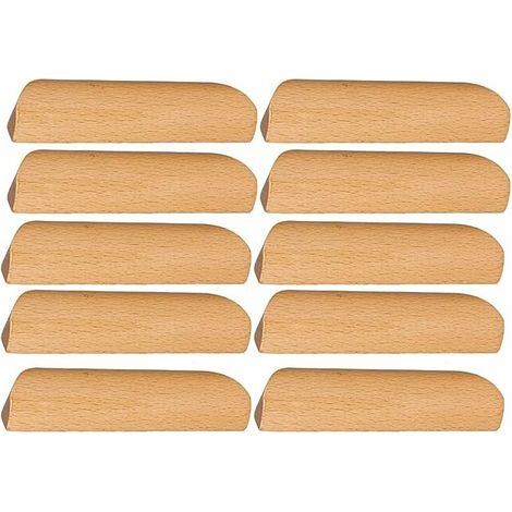 Poignée en bois de 96 mm pour tiroir de meuble (lot de 10) (1/5)