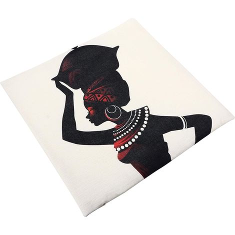 de coussin noire de style ethnique africain à motif