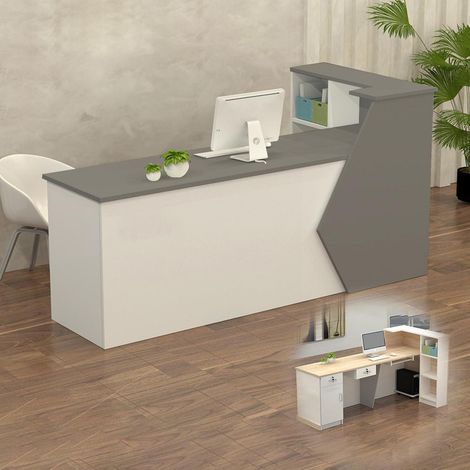 Empfangstheke mit Stauraum, 100-300 cm, für Büro, Praxis, Salon (1/5)
