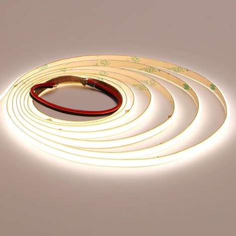 Ruban LED COB 12V Ultra fin 3mm 5M Blanc Naturel 4000K Autocollant (1/5)