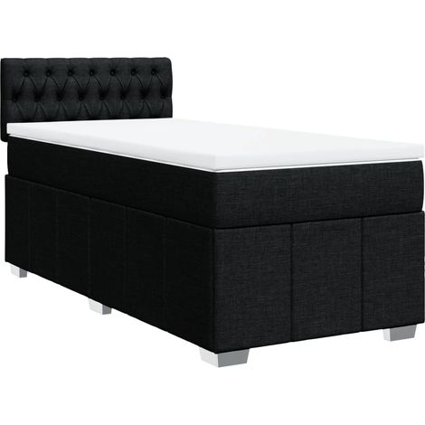 Maison Exclusive - Giroletto a Molle con Materasso Nero 90x190 cm in Tessuto