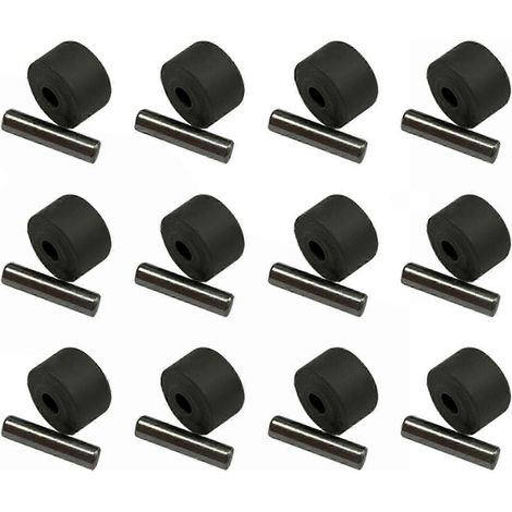 Lot de 12 roues de rechange compatibles avec les têtes motorisées des nettoyeurs de sols sans fil à petit axe, compatibles avec différents modèles SI WHBYV (1/4)