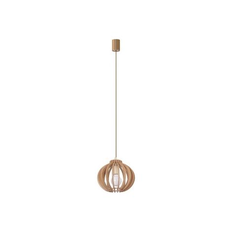 Suspension Nowodvorski IKA bois clair Ø28 E27 60W design