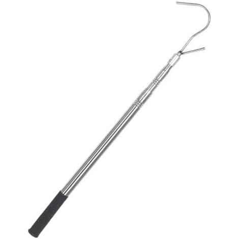 Outil de camion Bed Buddy, pince cargaison camion, Lit télescopique Buddy Cargo Truck Retriever Acier inoxydable, Tige tir pour charges lourdes, crochet bâche cam Un -