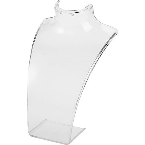 Tête de Mannequin Transparente pour Présentation de Bijoux - Porte-Colliers et Boucles d'Oreilles (1/5)