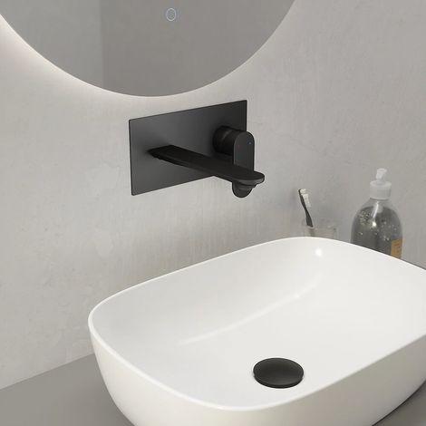 Miscelatore lavabo ad incasso nero opaco Kerry (1/4)