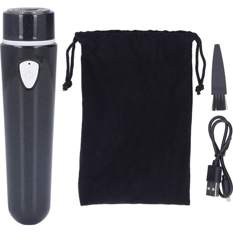 Rasoir Électrique Mini Portable Recharge Rapide Silencieux pour Hommes et Femmes Voyage Noir (1/5)