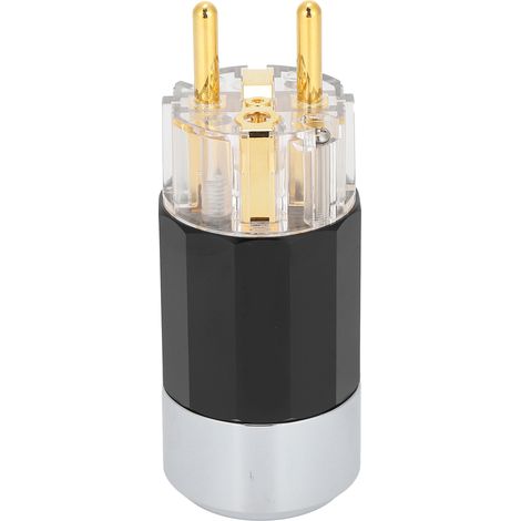 Connecteur audio plaqué or 24K pour système HIFI, prise mâle E109G 100‑250V en cuivre haute qualité