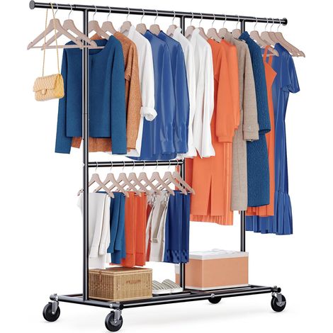 HOKEEPER Penderie organisatrice multi-zones, noir