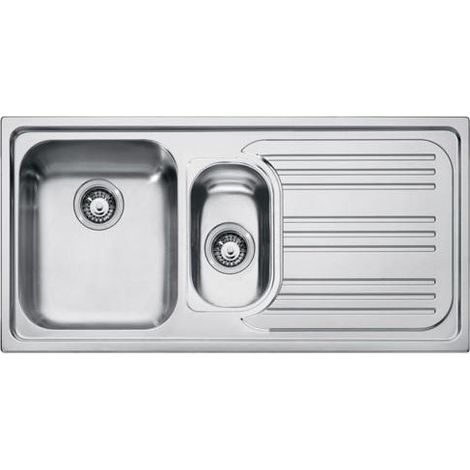 Lavello da Incasso Franke RRX651DX 100x50 cm Inox 1 Vasca e Mezza con Gocciolatoio Destro