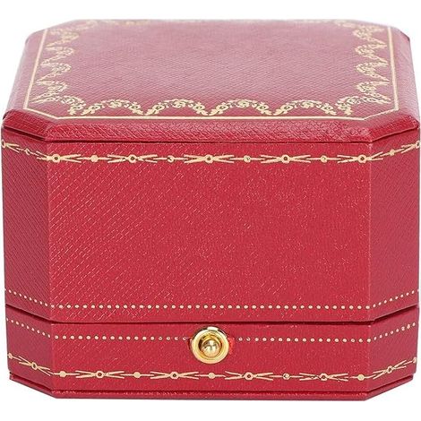 Coffret Cadeau Bague, Boîte à Bagues Stockage de Bijoux Affichage Bijoux pour Proposition de Fiançailles Mariage Ctagonal Anneau Porteur Boîte Coffret Cadeau (1/5)