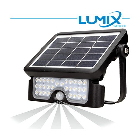 Faretto solare LED senza fili 500lm - con sensori (movimento e crepuscolare)