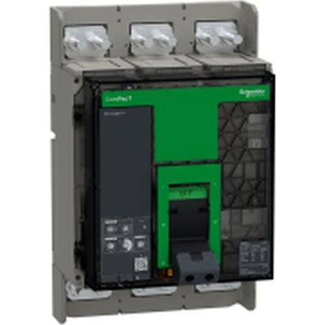 Interruptor NS1250N 50kA 3P 1250A con fijación manual y protección de 50kA.
