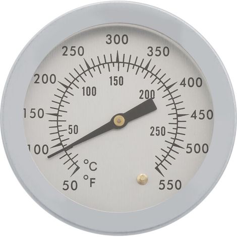 50 550 ℉ Barbecue BBQ Smoker Grill Thermomètre Jauge de température Cadran analogique Double échelle (1/5)