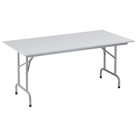 Tables pliantes plateau gris clair L 160 x P 80 cm - Rico - piétement aluminium