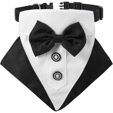 Robe de mariée avec nœud papillon pour chien (1/4)