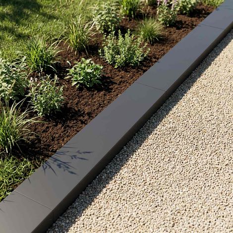 vidaXL Perfil de cobertura para jardín 2 uds. 100 x 20 x 5 cm Acero (1/5)