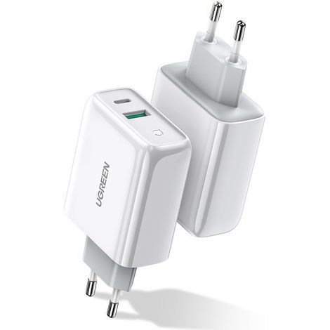 Ugreen 60468 cargador de dispositivo móvil Tableta, Teléfono, Universal Blanco Corriente alterna Carga rápida Interior (1/5)