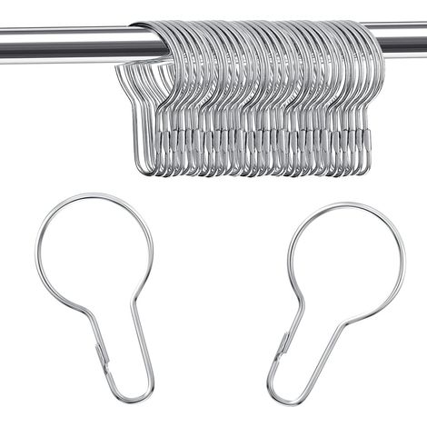 Set mit 50 Gardinenhaken, Edelstahl, silber (1/5)