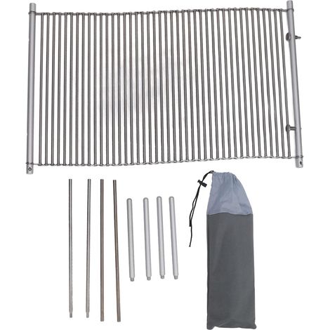 Table de pique-nique portable en métal - Table de camping enroulable - En acier inoxydable - Table de pique-nique compacte et pliable pour l'extérieur - Pour la pêche au lac (1/5)