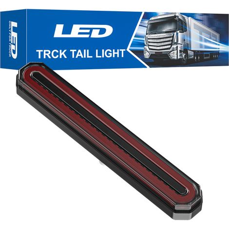 Feu Arrière LED 87 LED 12-24V 6W 900LM Cache Fumé Bicolore Rouge Jaune, Feu de Frein, Clignotant Défilement Dynamique, pour Camion, Remorque, Camionnette, Utilitaire(4pcs) (1/5)