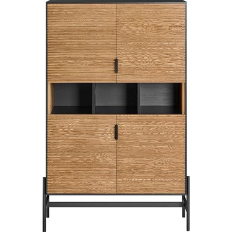 SoBuy HFSB03-SCH Kitchen Sideboard, Kitchen Cabinet, Kitchen Hutch, Storage Cabinet for Kitchen, Dining Room, Living Room, with 3 Open Compartments (1/5)